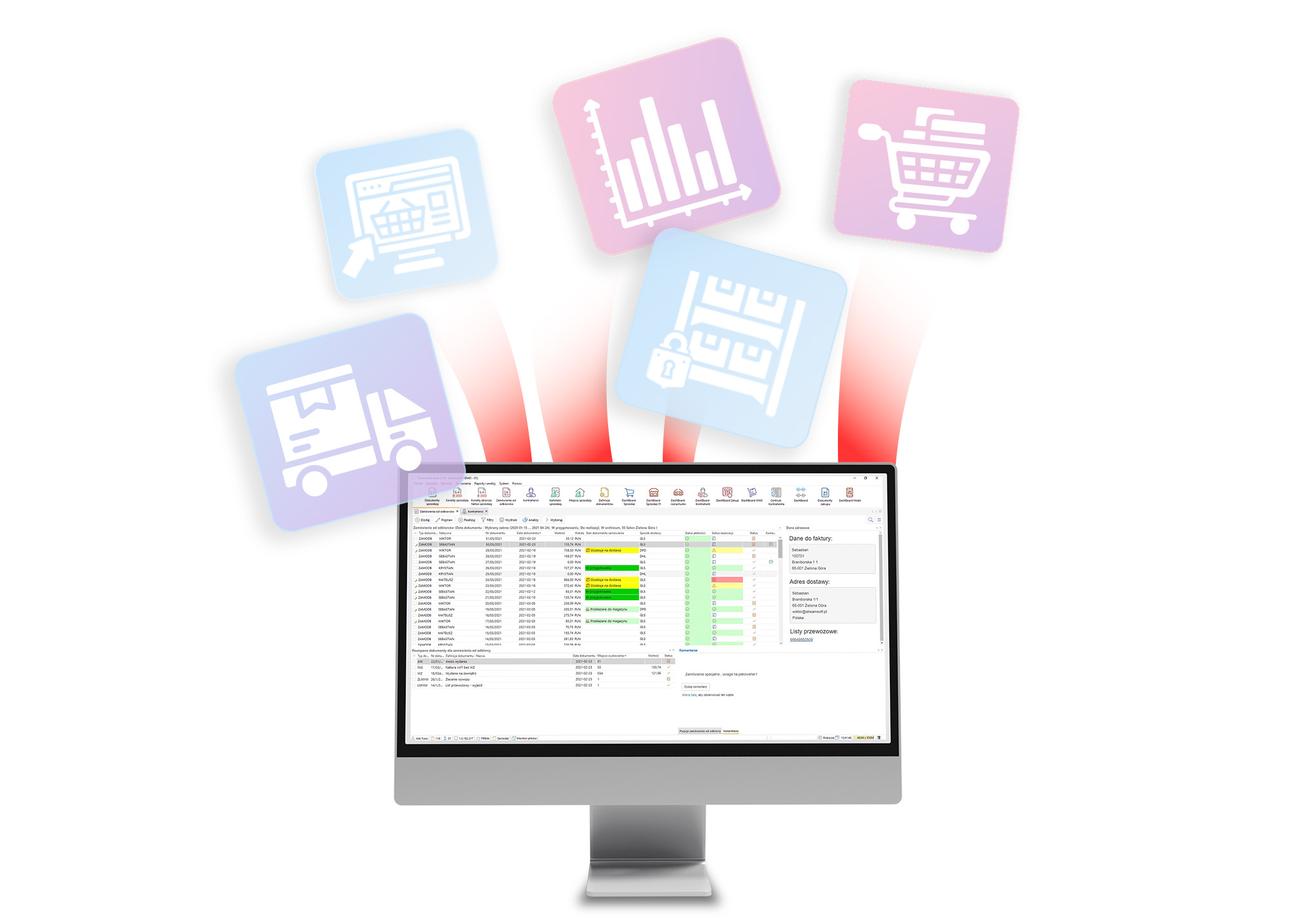 System ERP &ndash; ekran systemu