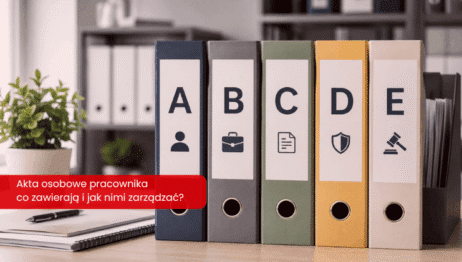 akta osobowe pracownika a b c d e